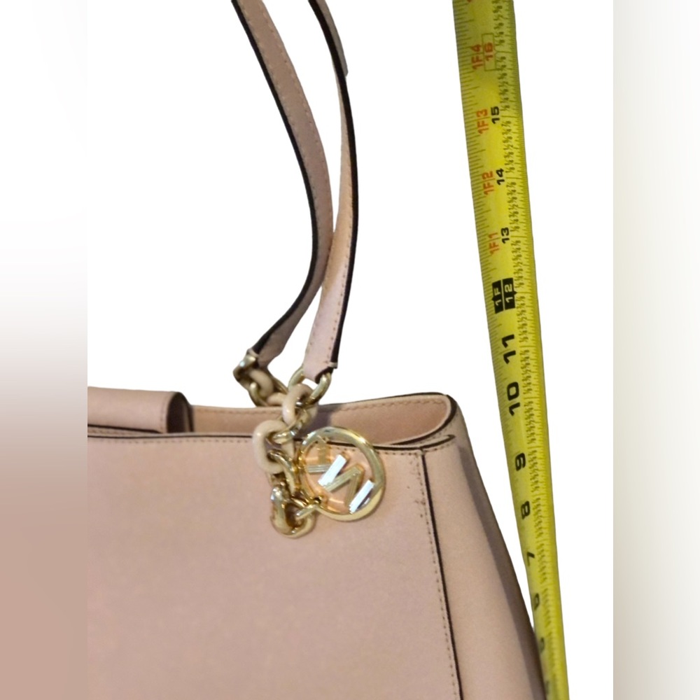 Michael Kors Charlotte Tote in Blush Pink Gold Chain W Pink Chain Links - Picture 5 of 16